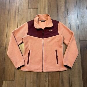 The North Face Denali Sweatshirt Women's  Small‎ Peach Full Zip Fleece Jacket